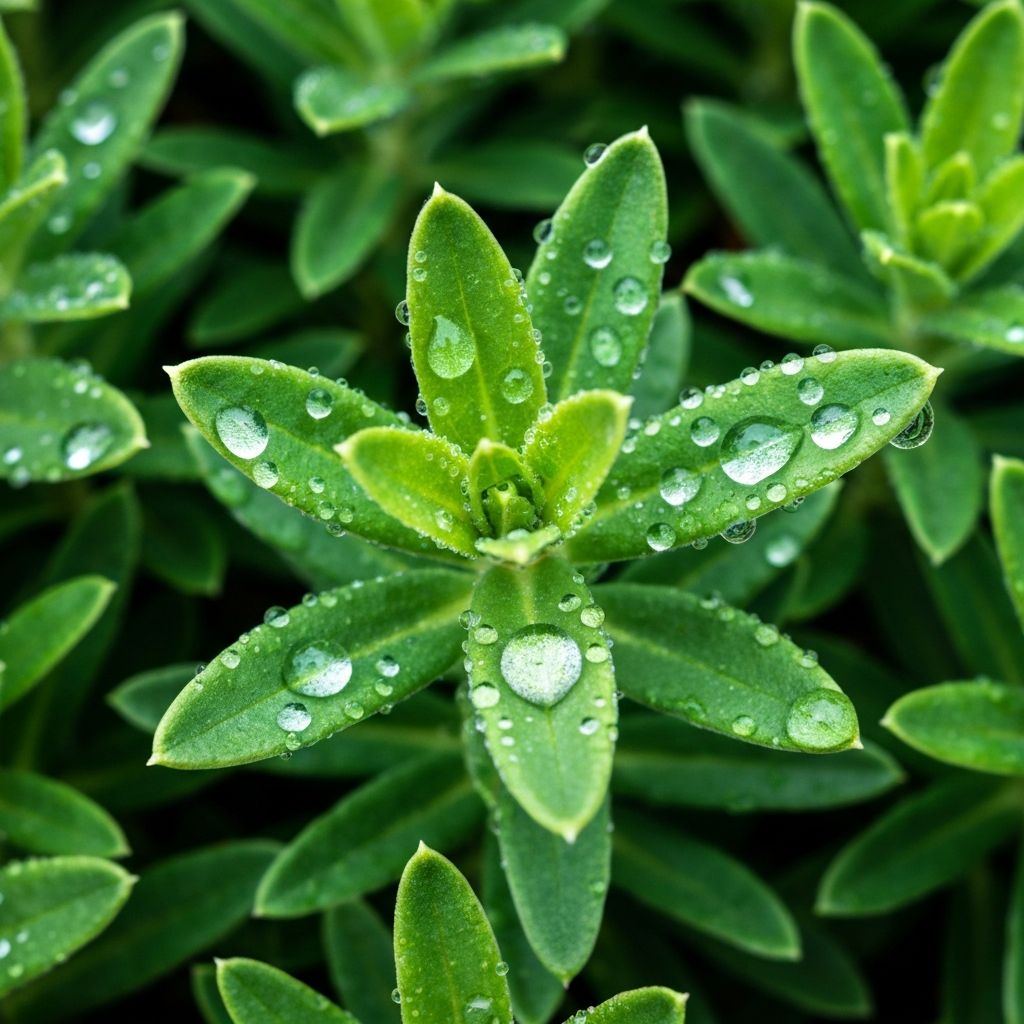 Pflanzenmakro mit Wassertropfen